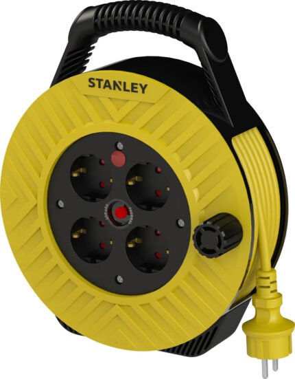 STANLEY 15M 3X1.5 COPPER CABLE TREADED 4-SOCKET REEL | SXECFK2PBQE