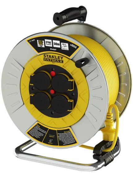 STANLEY 50M PROFESSIONAL METAL CABLE REEL IP44 | SXECFM2RBVE