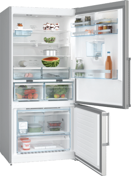 BOSCH FREESTANDING FRIDGE FREEZER WITH FREEZER AT BOTTOM - KGD86AI31U