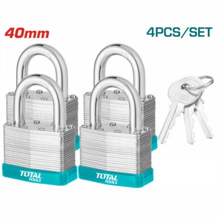 TOTAL 4PCS KEY-ALIKE LAMINATED PADLOCK SET 40MM (TLPK364004)