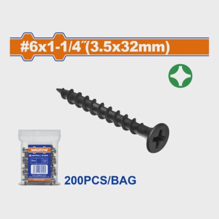 WADFOW DRYWALL SCREW 6X1" BLACK 200PCS