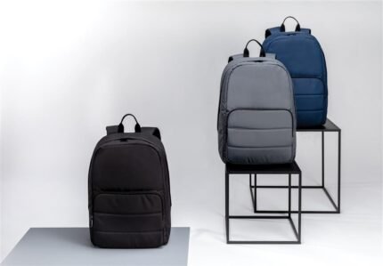 IMPACT AWARE™ RPET BASIC 15.6" LAPTOP BACKPACK - NAVY BLUE