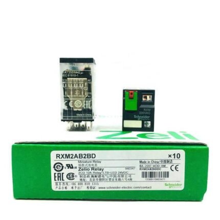 MINIATURE PLUG 12A, 2CO, WITH LED, LOCKABLE TEST BUTTON, 24V DC | RXM2AB2BD