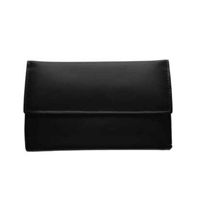 SERRIOA REAL LEATHER LADIES WALLETS BLACK